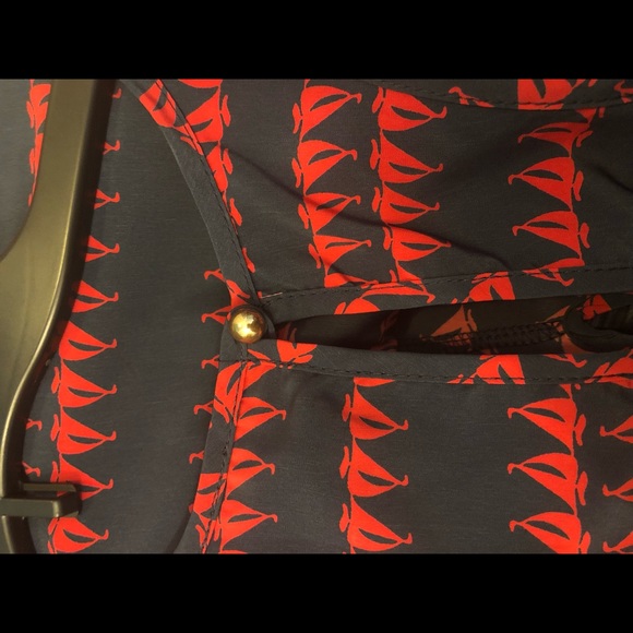 Navy blue and red dress - Picture 6 of 6